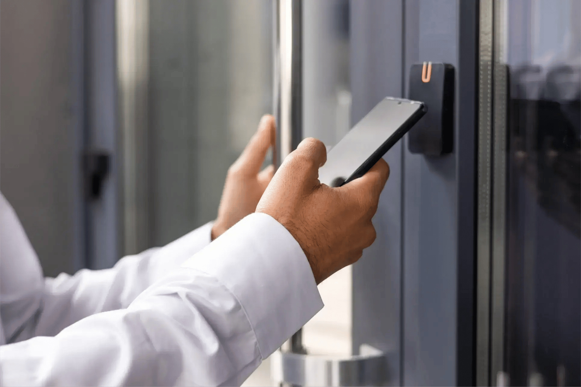 Signing-into-building-with-phone